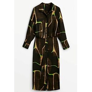 Massimo Dutti | Abstract Print Button Down Dress